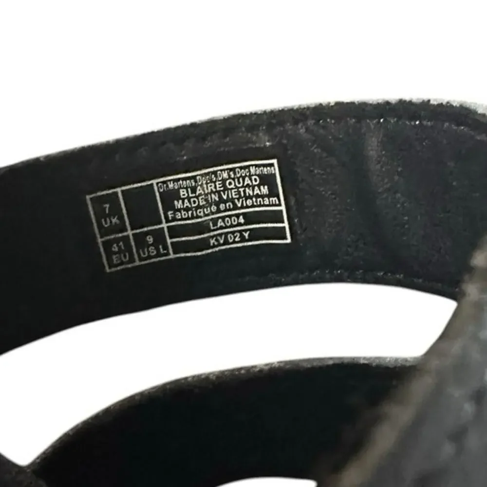 Dr. Martens Blaire Pisa Quad Platform Sandals Blue Women’s 9 EU 41